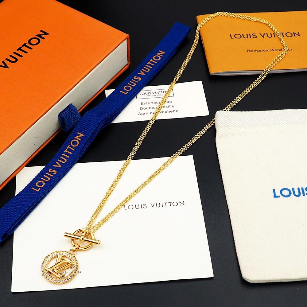 Louis Vuitton Louise Tresor Necklace   M01512 - FashionPlug