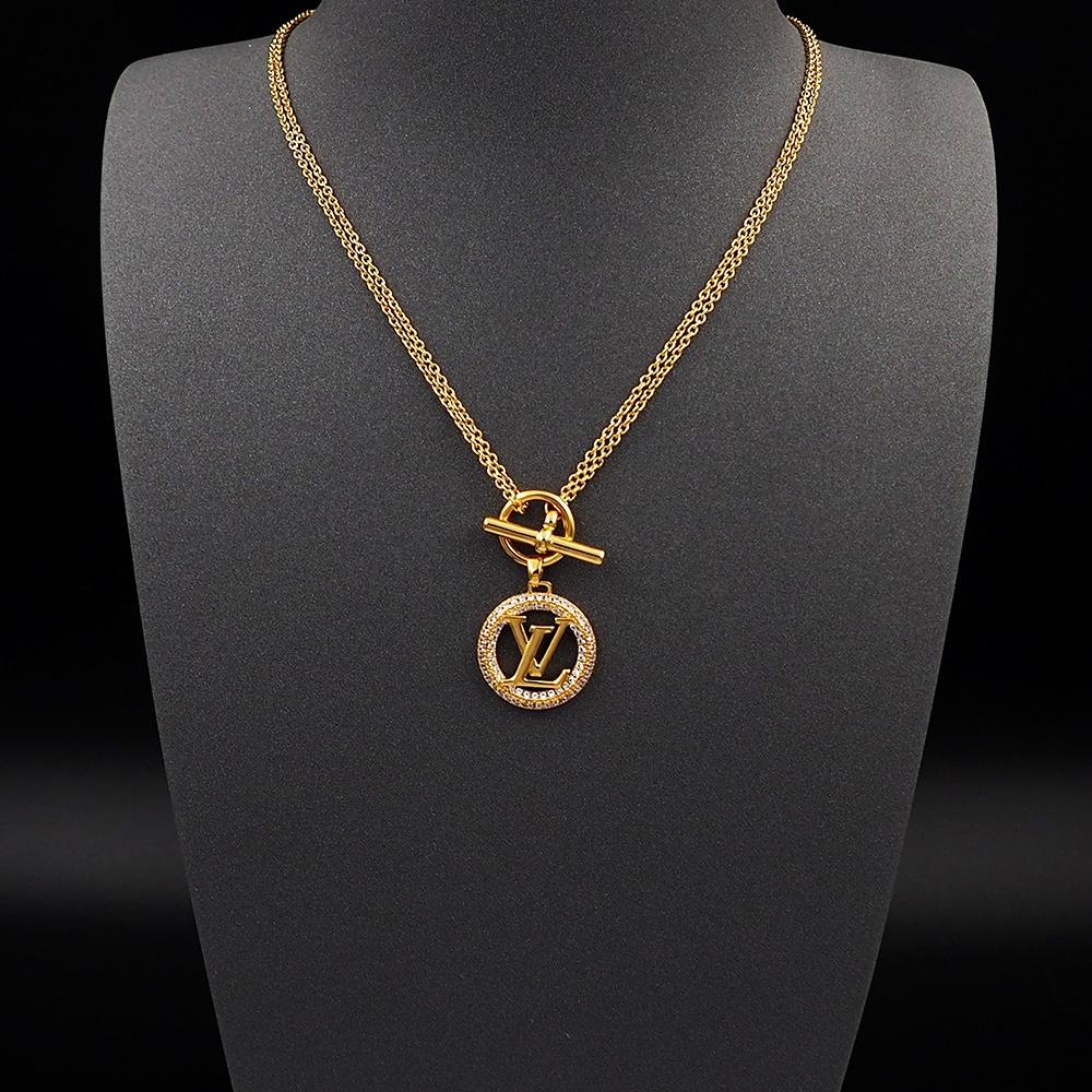 Louis Vuitton Louise Tresor Necklace   M01512 - FashionPlug