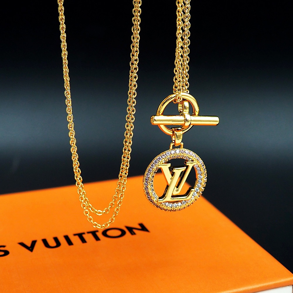 Louis Vuitton Louise Tresor Necklace   M01512 - FashionPlug