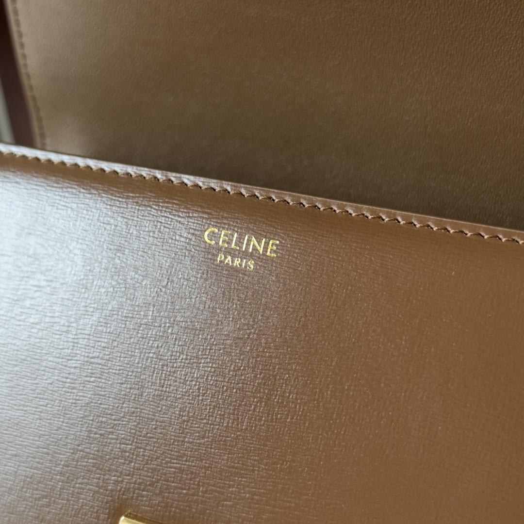 Celine Teen Triomphe Bag In Natural Calfskin - FashionPlug