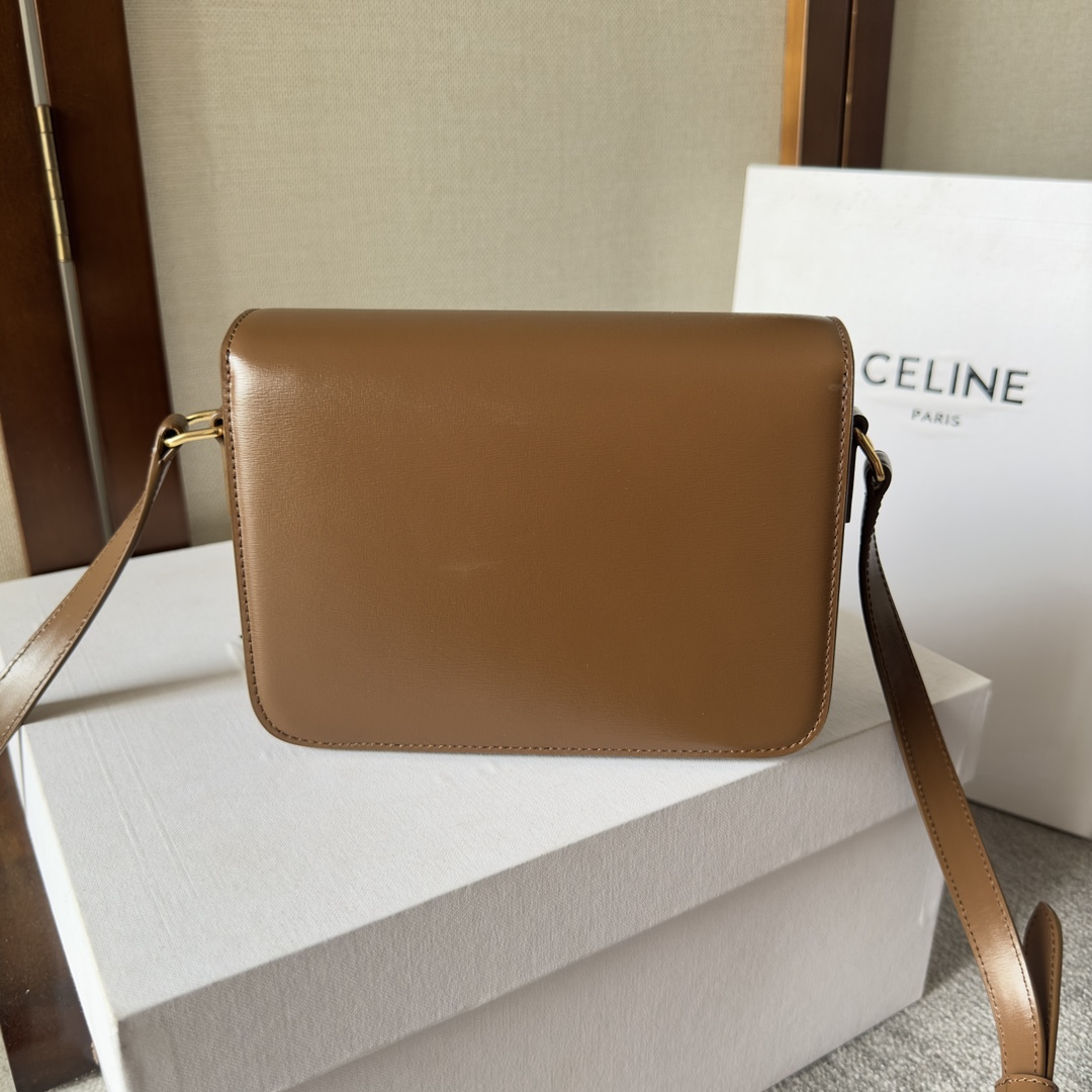 Celine Teen Triomphe Bag In Natural Calfskin - FashionPlug