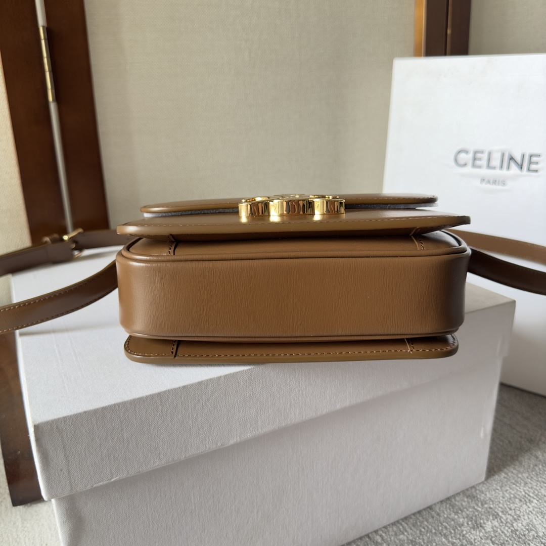 Celine Teen Triomphe Bag In Natural Calfskin - FashionPlug