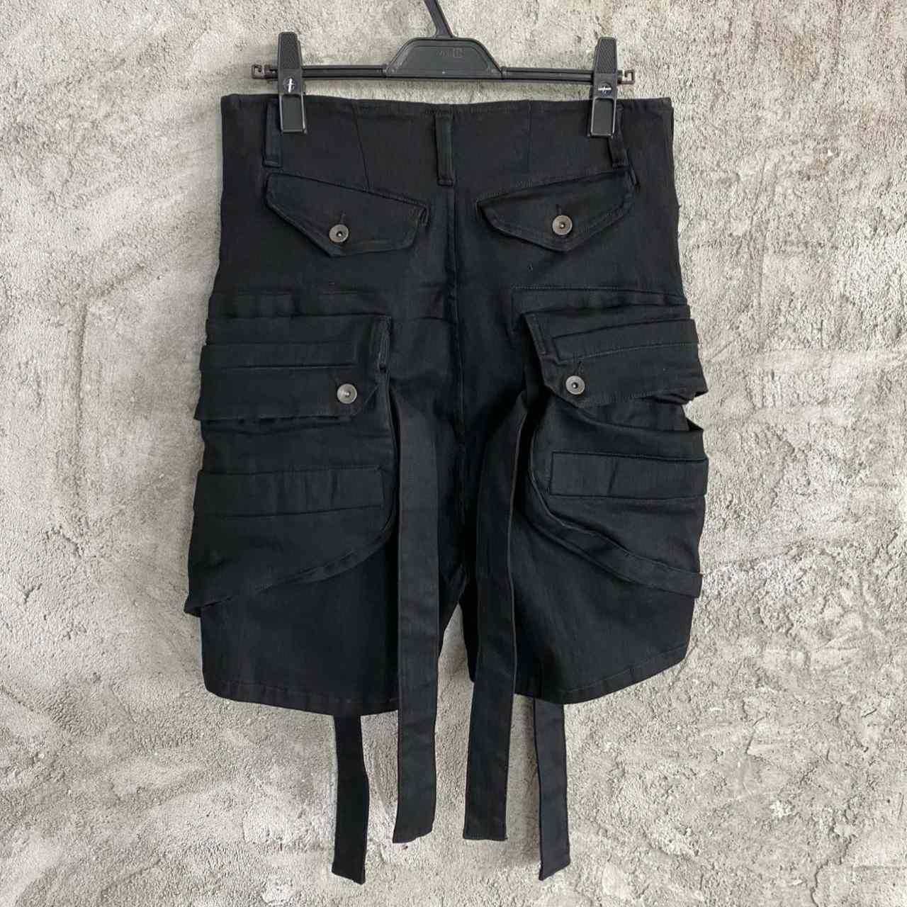 Julius Black Belt Cargo Pocket Shorts - FashionPlug
