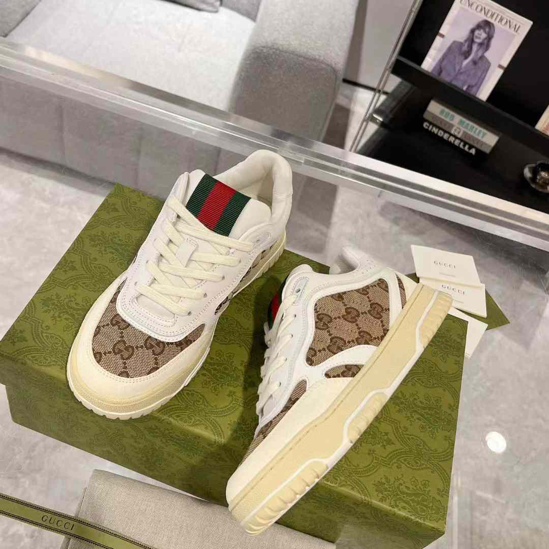 Gucci Re-Web Trainers  - FashionPlug