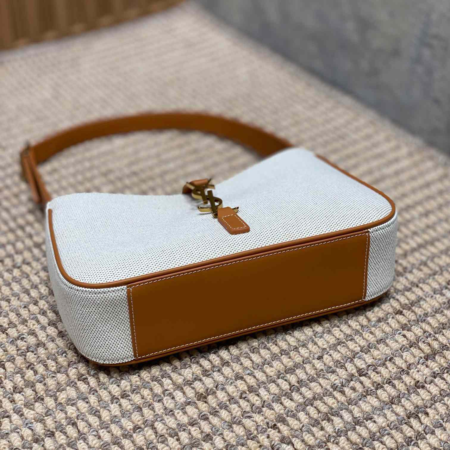 Saint Laurent LE 5 À 7 In Canvas And Leather  - FashionPlug