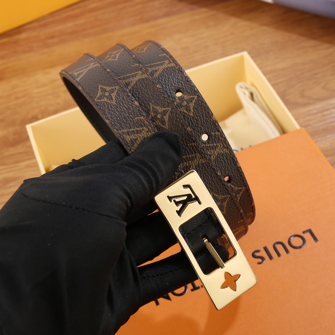 Louis Vuitton LV Duo 18MM Reversible Belt    M8296W - FashionPlug