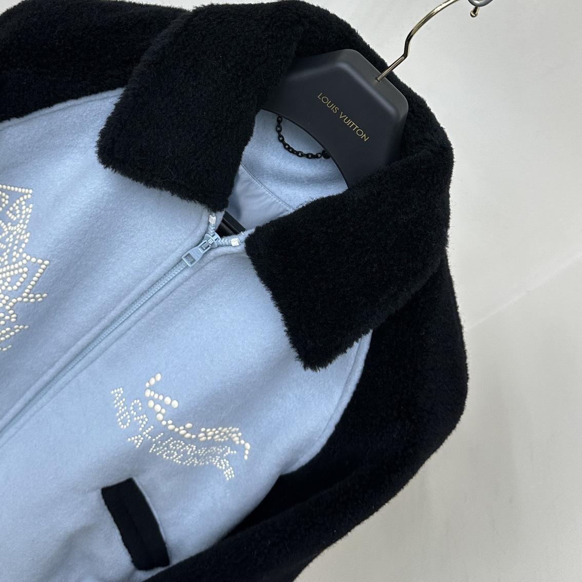 Louis Vuitton Shearling Wool Varsity Blouson    1AFAJE - FashionPlug
