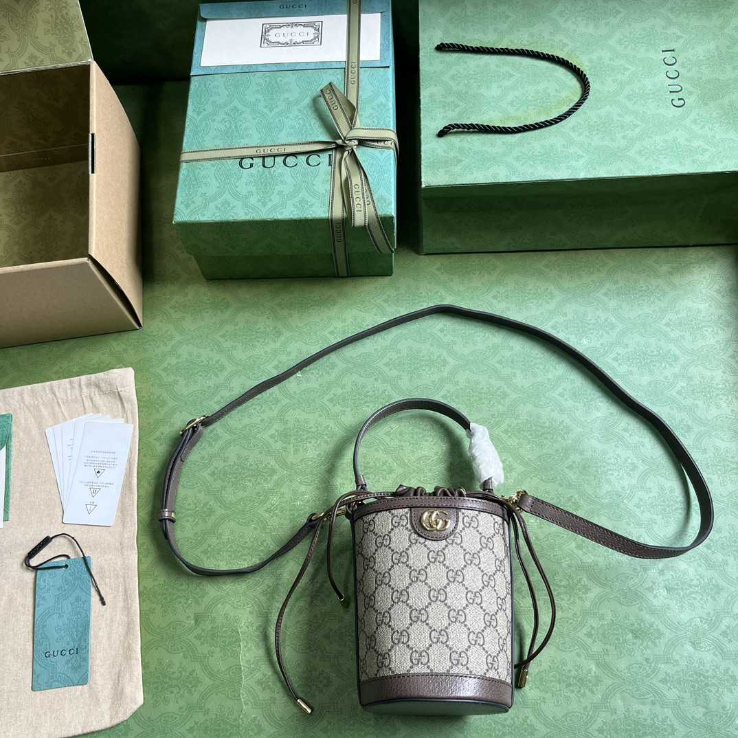 Gucci Ophidia Mini Bucket Bag  (11.5-20-8cm) - FashionPlug