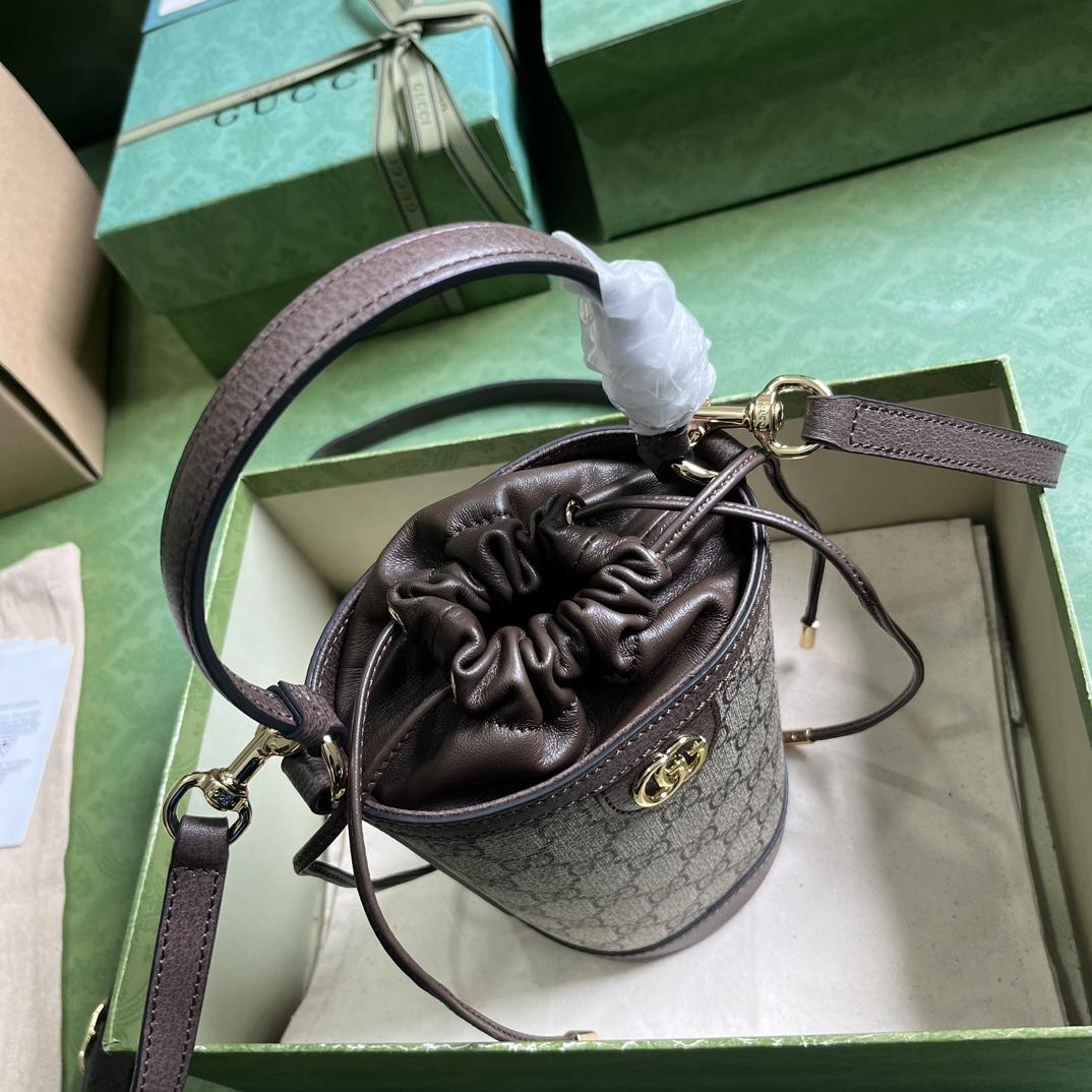 Gucci Ophidia Mini Bucket Bag  (11.5-20-8cm) - FashionPlug