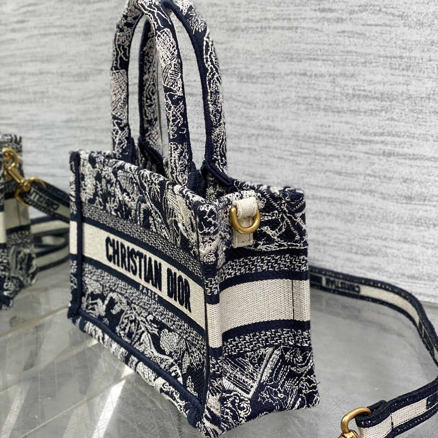 Dior Mini Dior Book Tote With Strap - FashionPlug