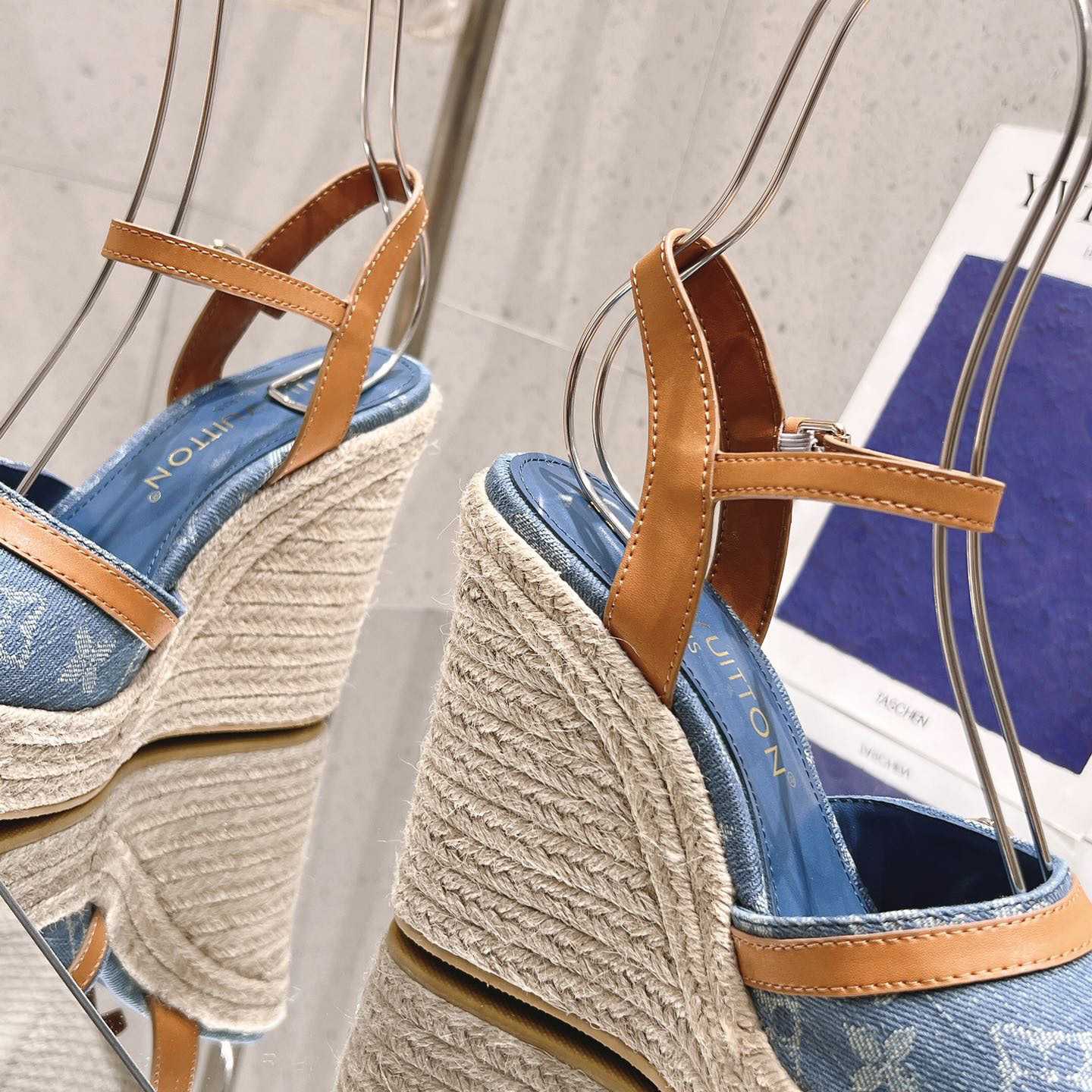 Louis Vuitton Helios Wedge Sandal   - FashionPlug