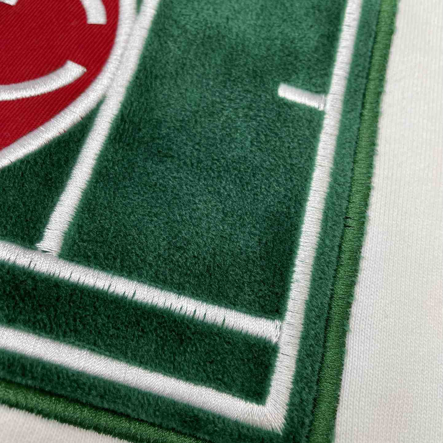 Casablanca Tennis Court Chenille Crew Sweat - FashionPlug