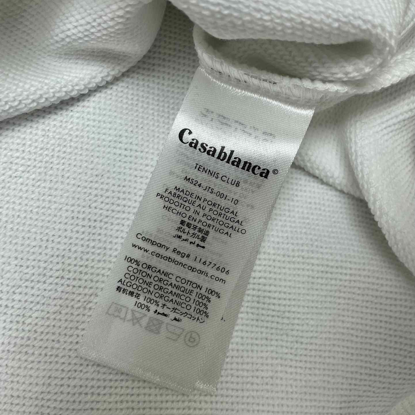 Casablanca Tennis Court Chenille Crew Sweat - FashionPlug