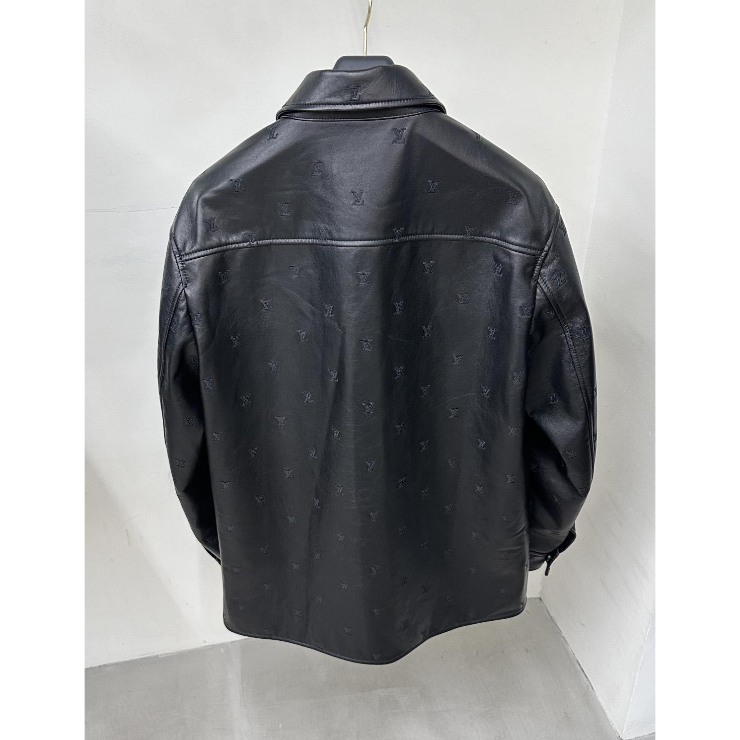 Louis Vuitton Embroidered Leather Signature Overshirt     1AFIOJ - FashionPlug