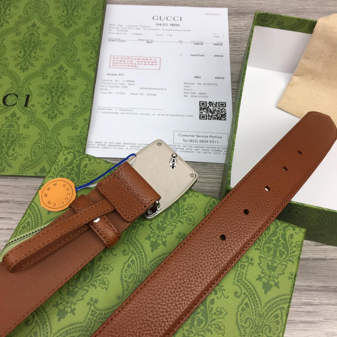 Gucci Leather Belt  35mm - FashionPlug
