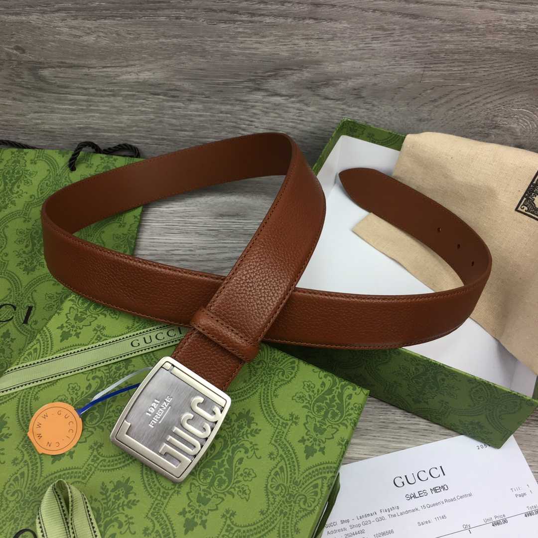 Gucci Leather Belt  35mm - FashionPlug