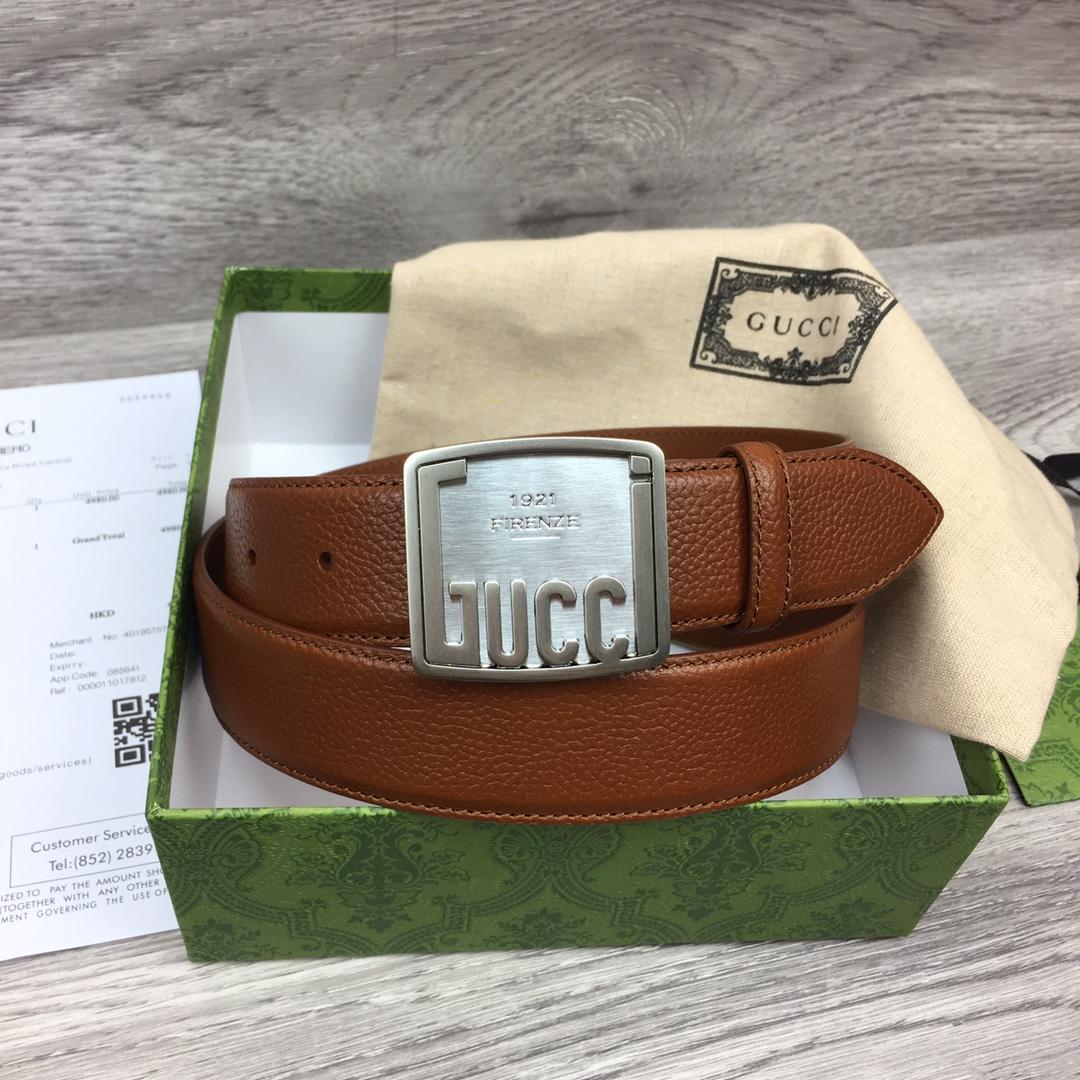 Gucci Leather Belt  35mm - FashionPlug
