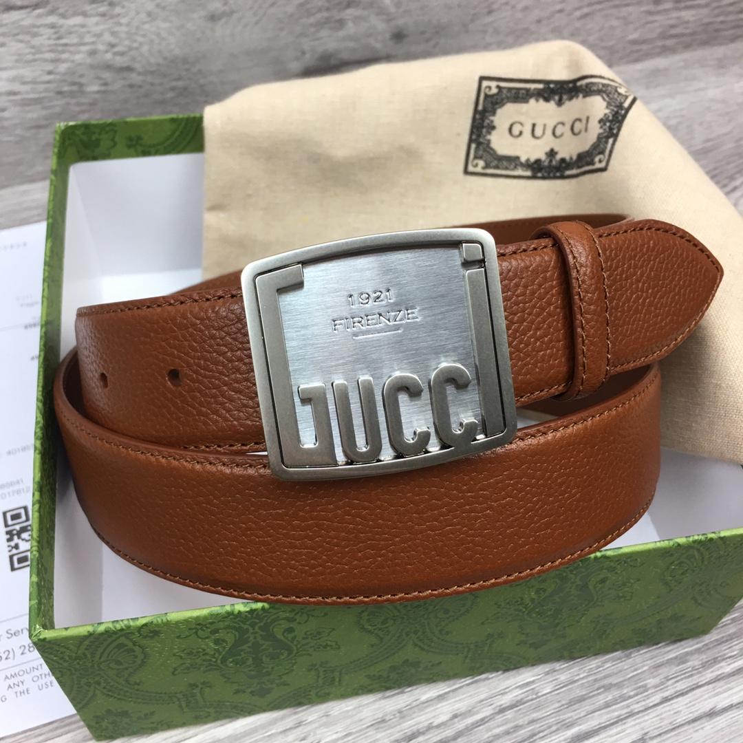 Gucci Leather Belt  35mm - FashionPlug