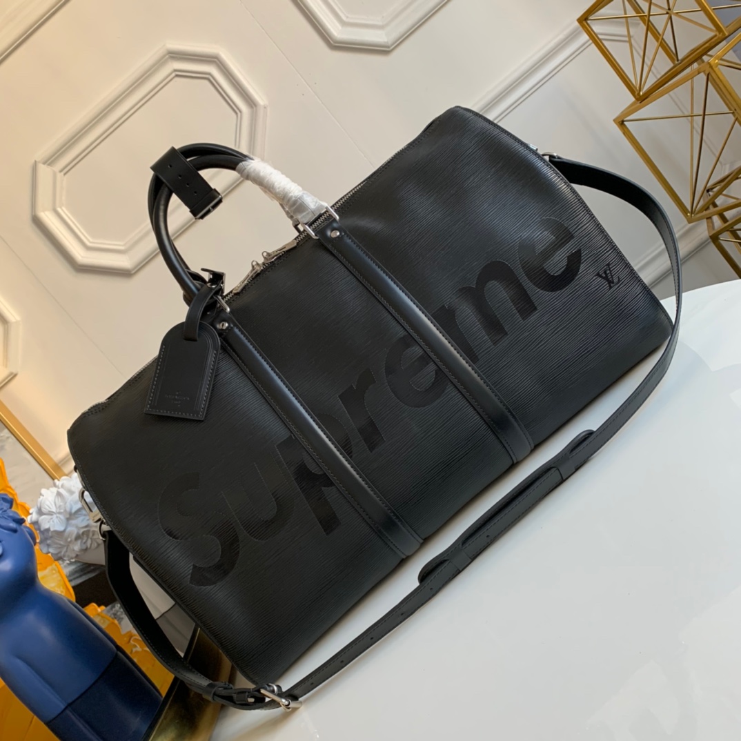 Louis Vuitton x Supreme Keepall  Bandouliere 45 Travel Bag - FashionPlug
