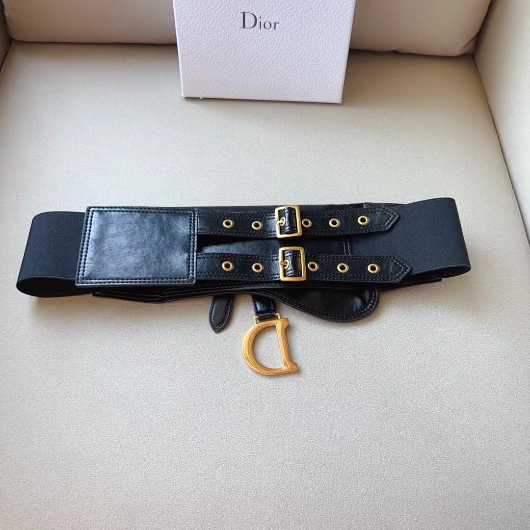 Dior Saddle Wide Waist Belt    - FashionPlug