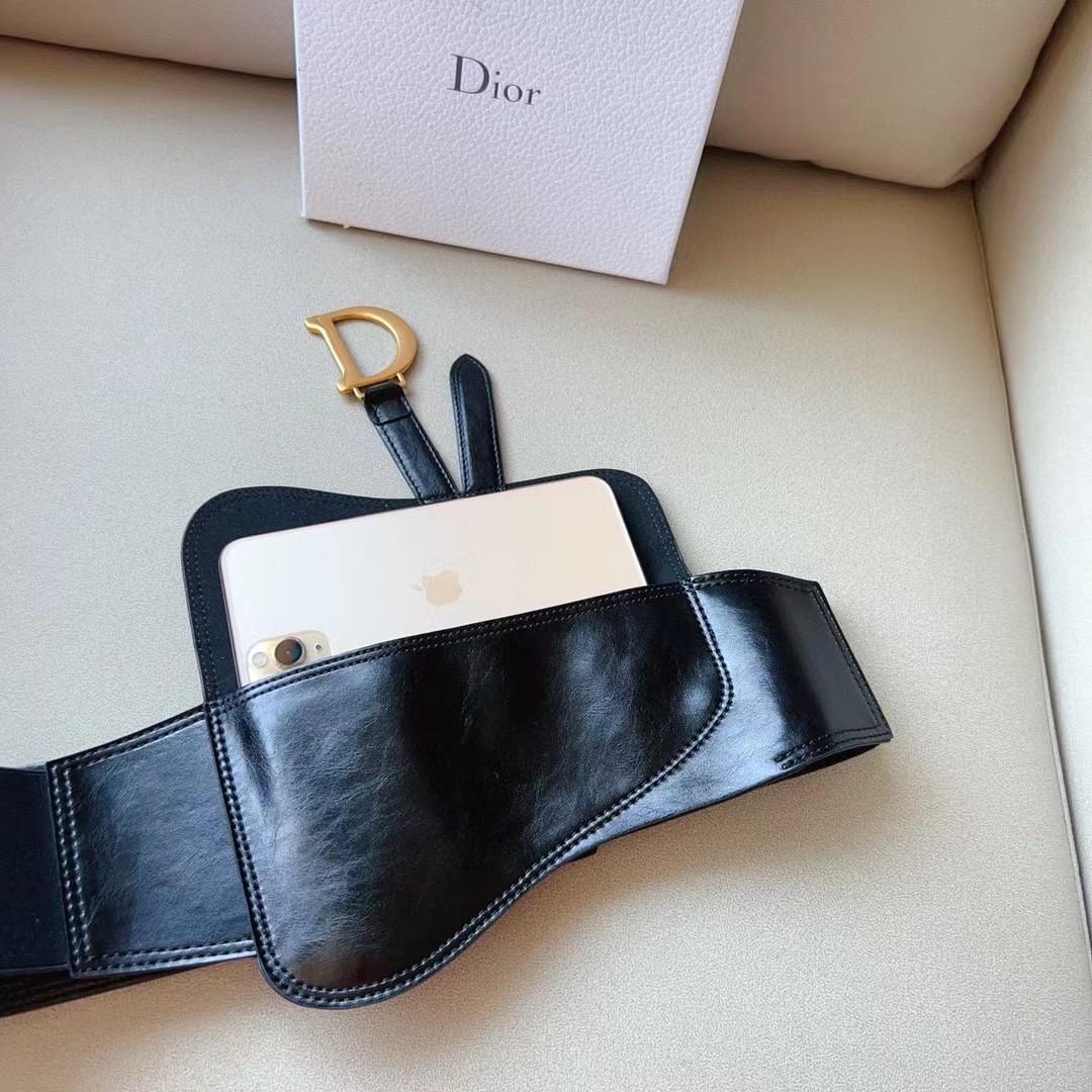 Dior Saddle Wide Waist Belt    - FashionPlug