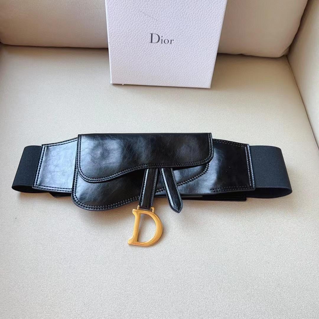 Dior Saddle Wide Waist Belt    - FashionPlug