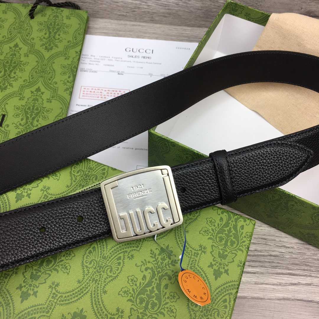 Gucci Leather Belt  35mm - FashionPlug