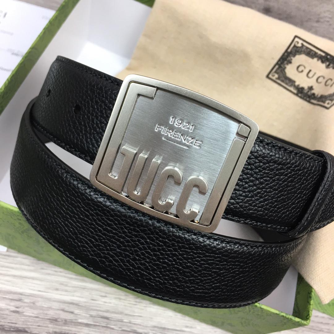 Gucci Leather Belt  35mm - FashionPlug