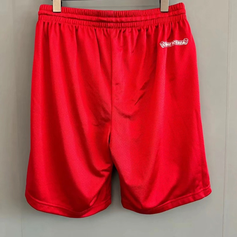 Chrome Hearts Matty Boy Form Mesh Varsity Shorts Red - FashionPlug