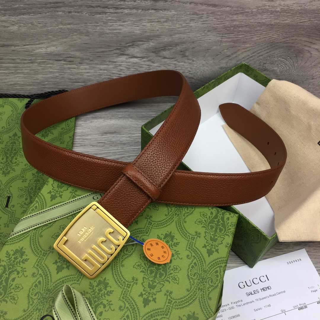 Gucci Leather Belt  35mm - FashionPlug