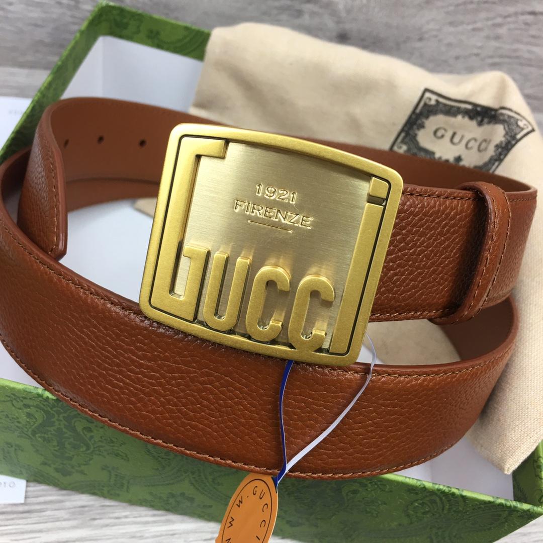 Gucci Leather Belt  35mm - FashionPlug