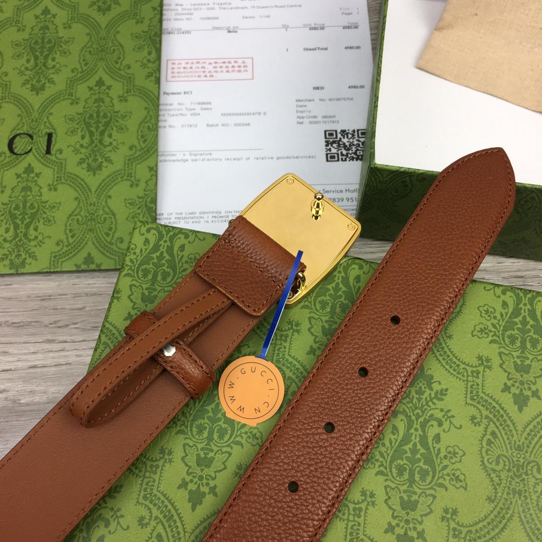 Gucci Leather Belt  35mm - FashionPlug