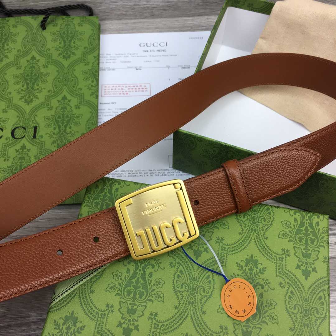Gucci Leather Belt  35mm - FashionPlug