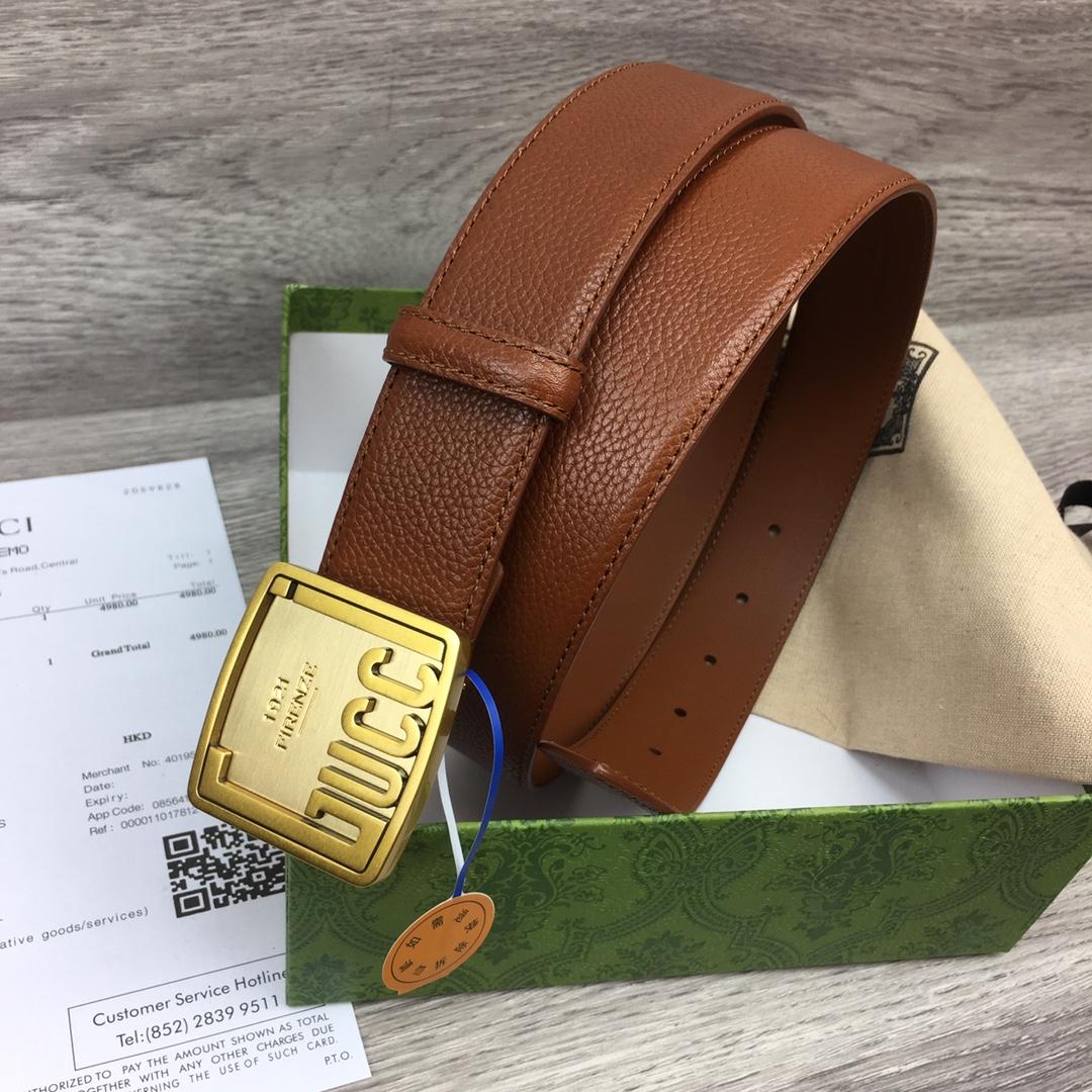 Gucci Leather Belt  35mm - FashionPlug