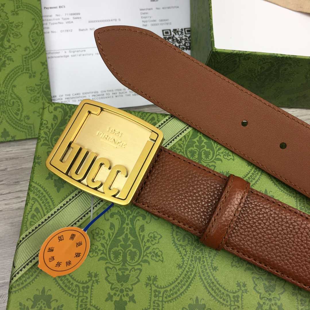 Gucci Leather Belt  35mm - FashionPlug