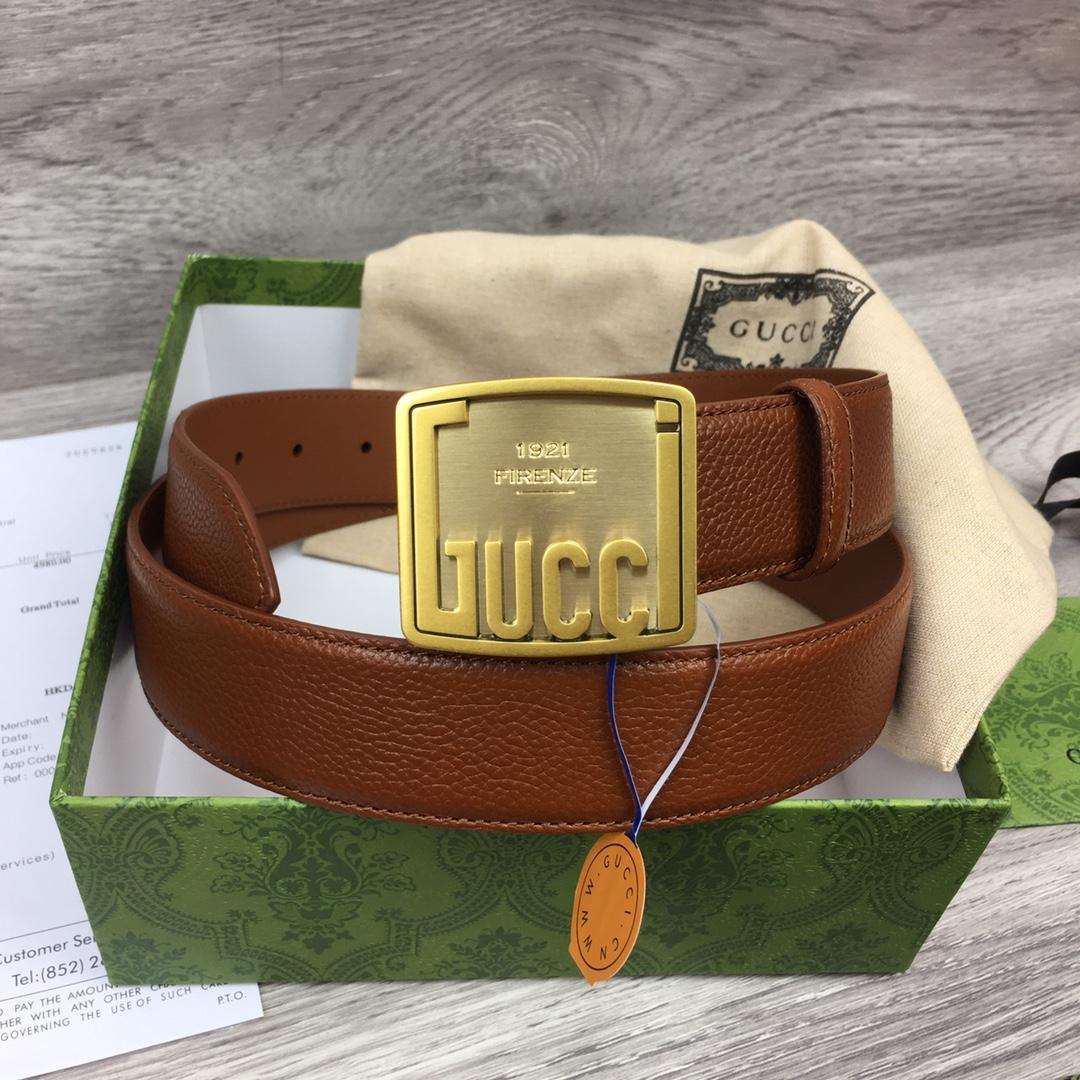 Gucci Leather Belt  35mm - FashionPlug
