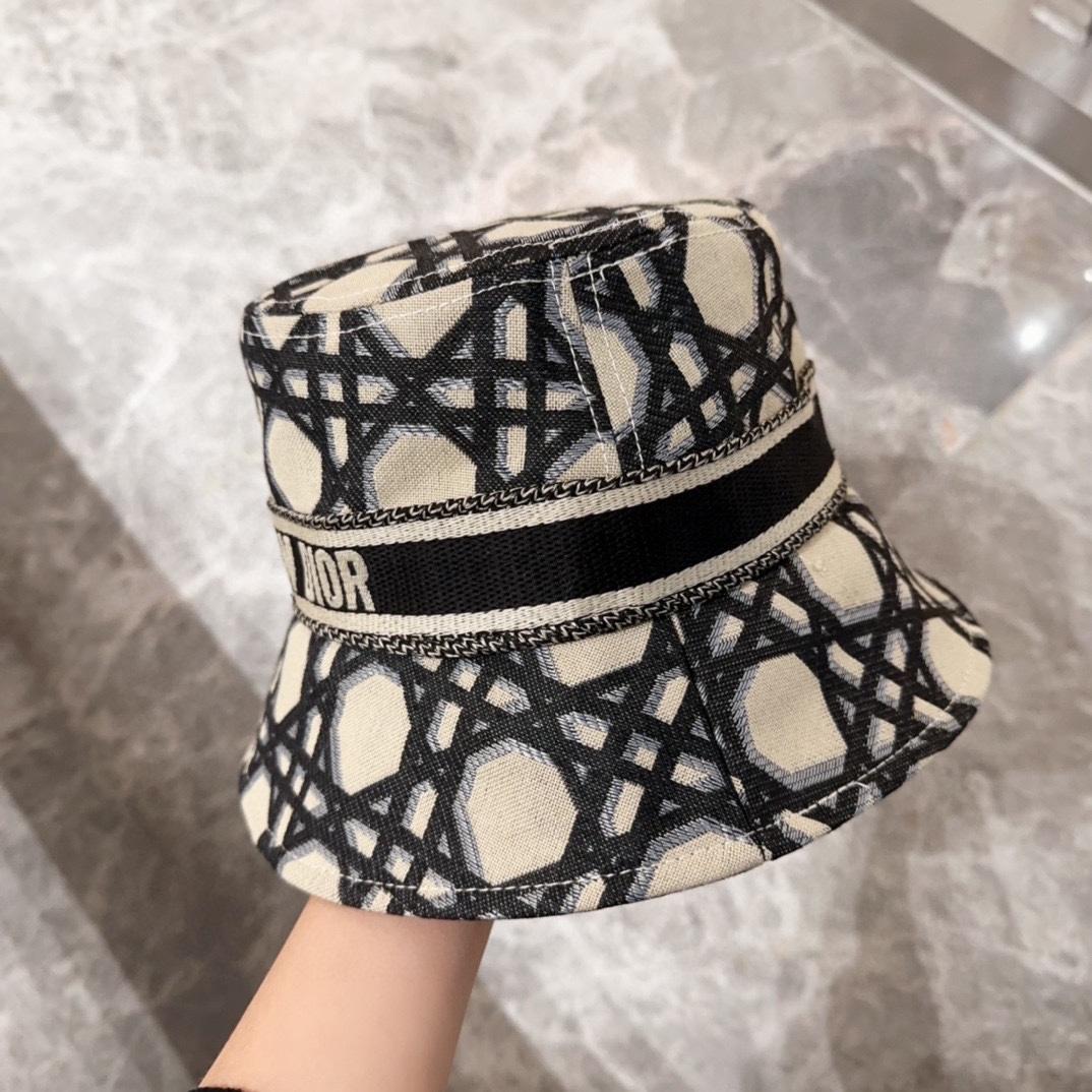 Dior D-Bobby Macrocannage Small Brim Bucket Hat - FashionPlug