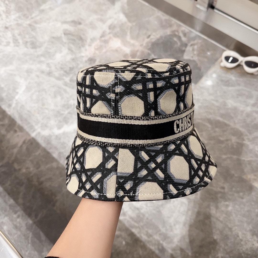 Dior D-Bobby Macrocannage Small Brim Bucket Hat - FashionPlug