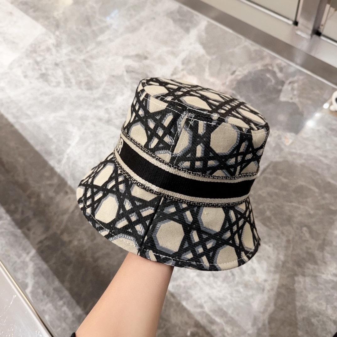 Dior D-Bobby Macrocannage Small Brim Bucket Hat - FashionPlug