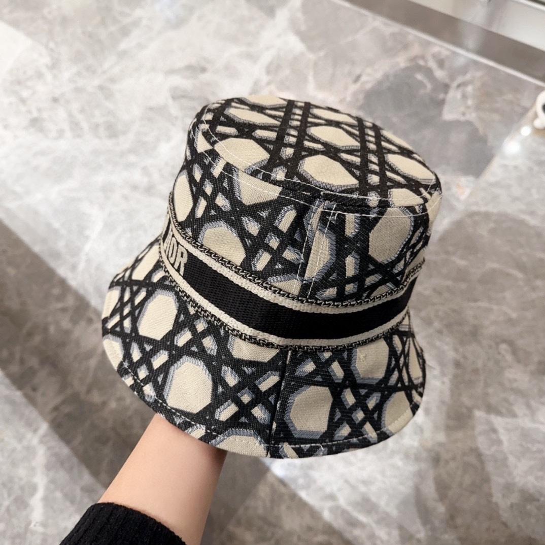Dior D-Bobby Macrocannage Small Brim Bucket Hat - FashionPlug