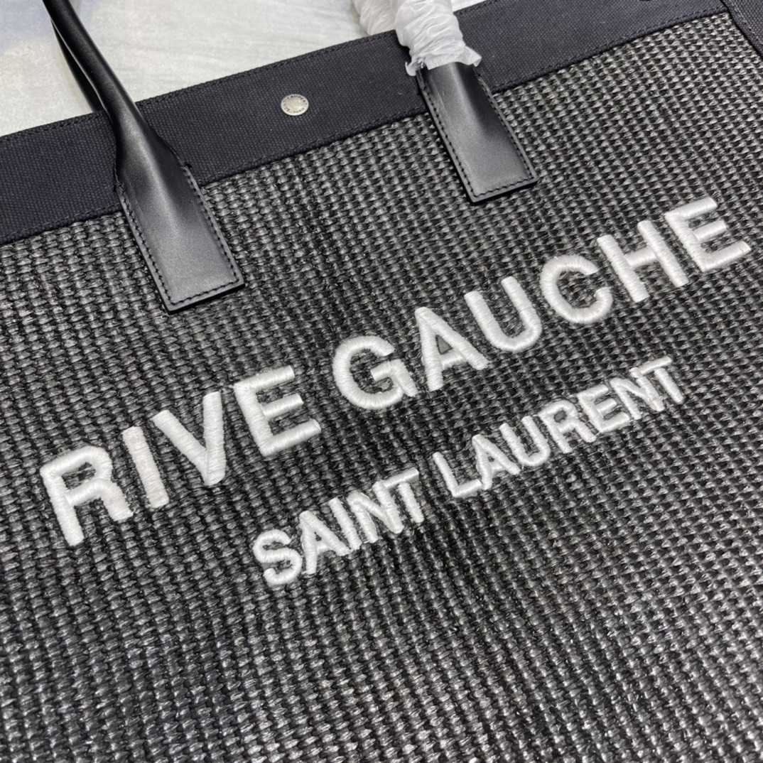 Saint Laurent Rive Gauche Woven Tote Bag   48×36×16cm - FashionPlug