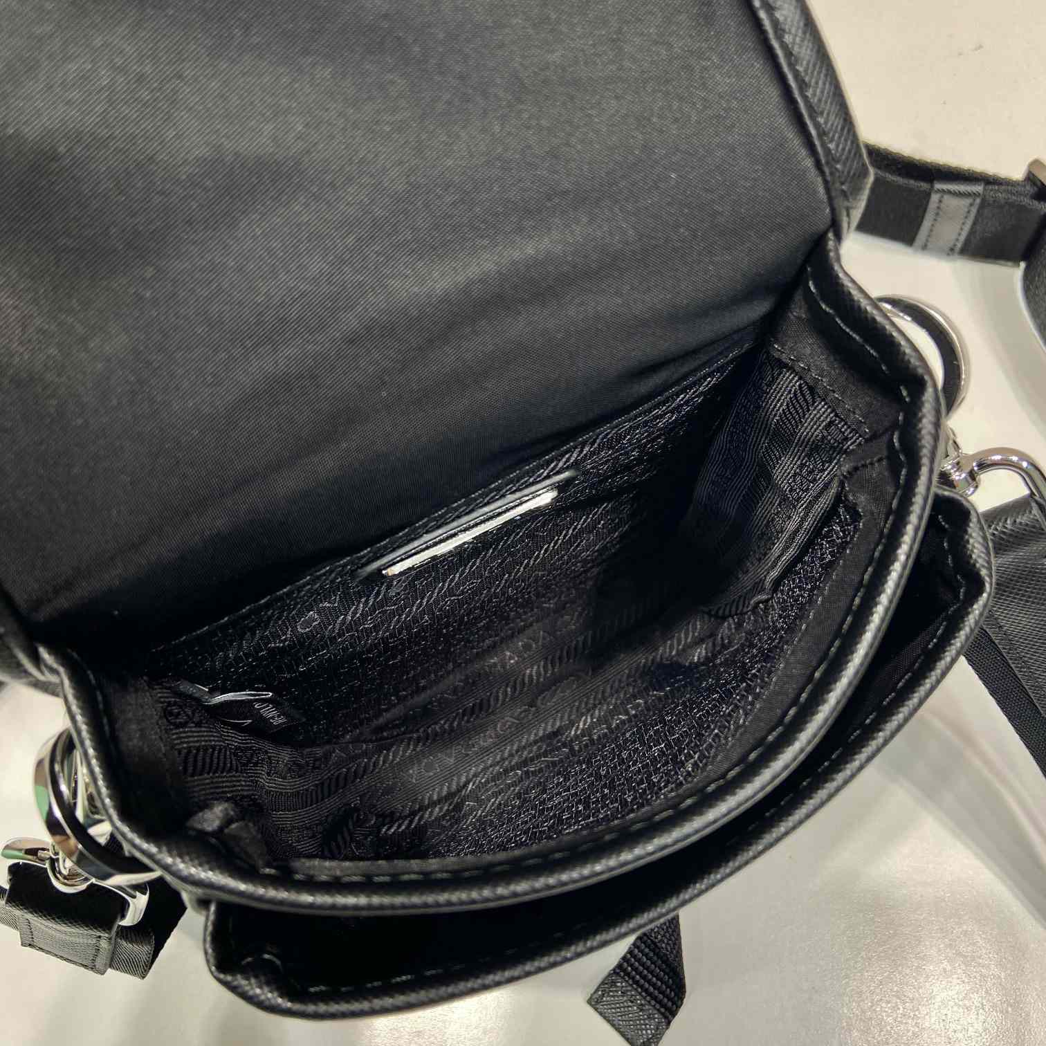 Prada Re-Nylon And Saffiano Leather Shoulder Bag - FashionPlug