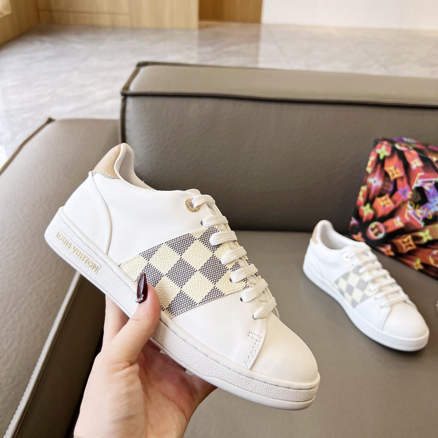 Louis Vuitton Damier Azur Front Row Sneaker - FashionPlug
