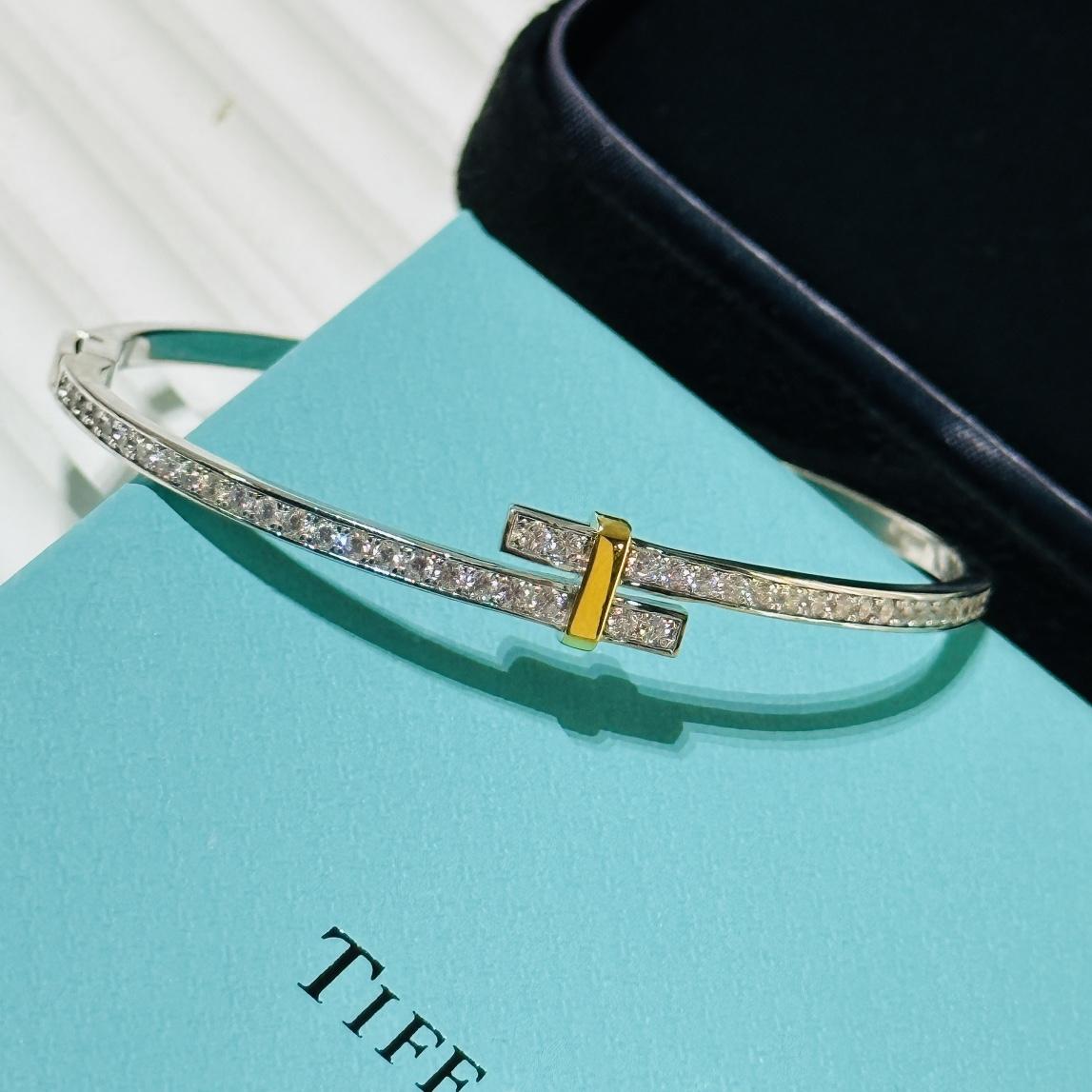 Tiffany & Co. Edge Hinged Bypass Bangle Bracelet - FashionPlug