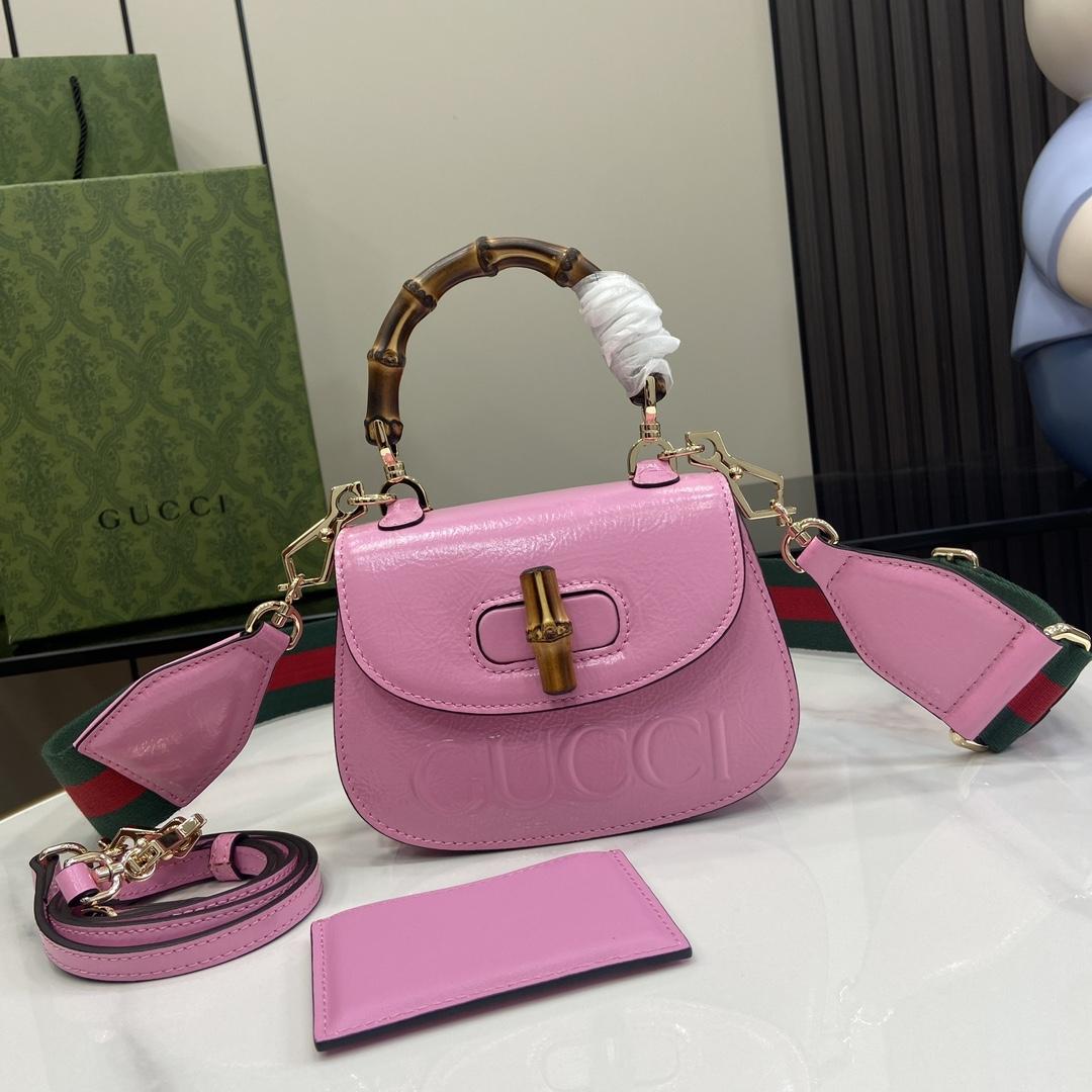 Gucci Bamboo 1947 Mini Top Handle Bag - FashionPlug