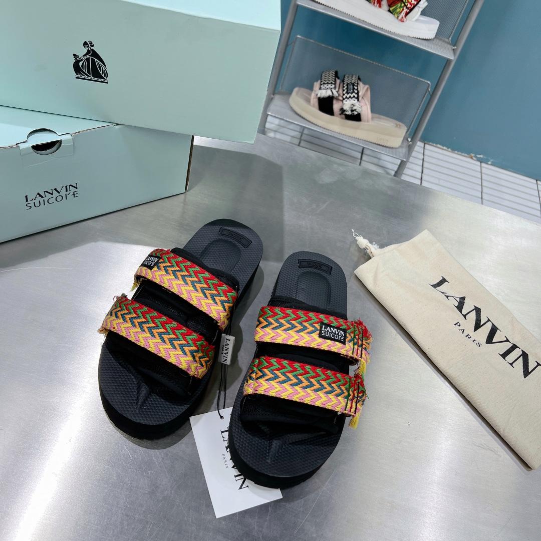 Suicoke x Lanvin Curb Woven-strap Sandals - FashionPlug