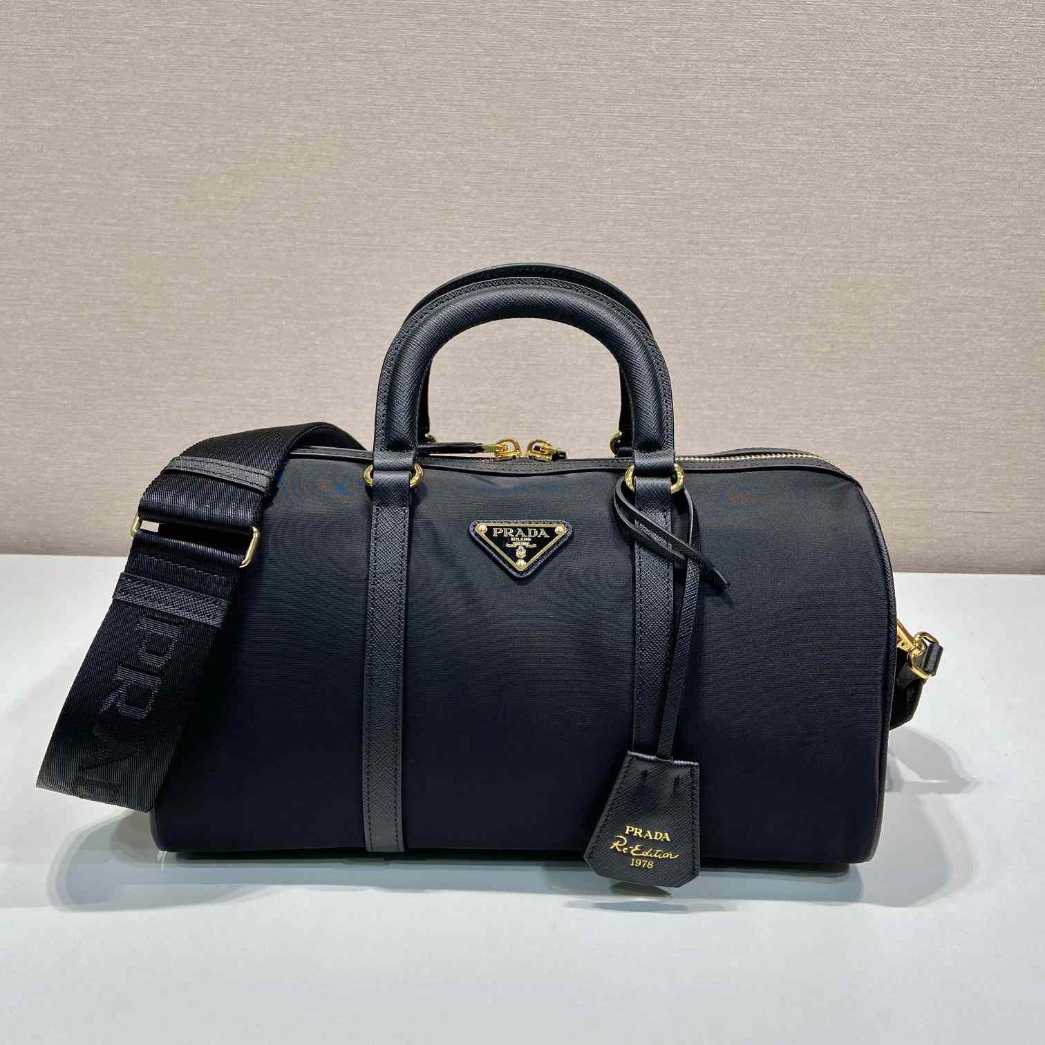 Prada Re-Edition 1978 Medium Re-Nylon And Saffiano Leather Top-handle Bag - FashionPlug