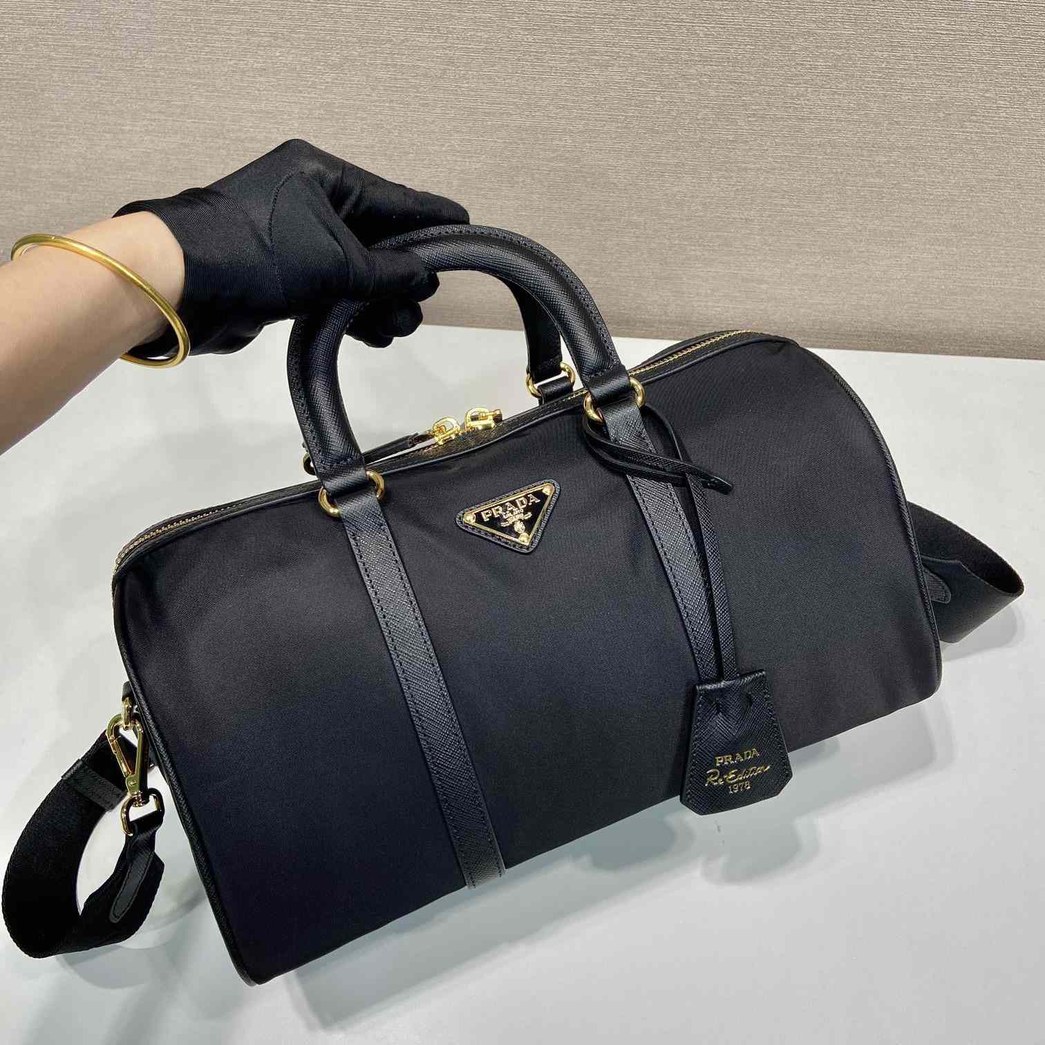 Prada Re-Edition 1978 Medium Re-Nylon And Saffiano Leather Top-handle Bag - FashionPlug