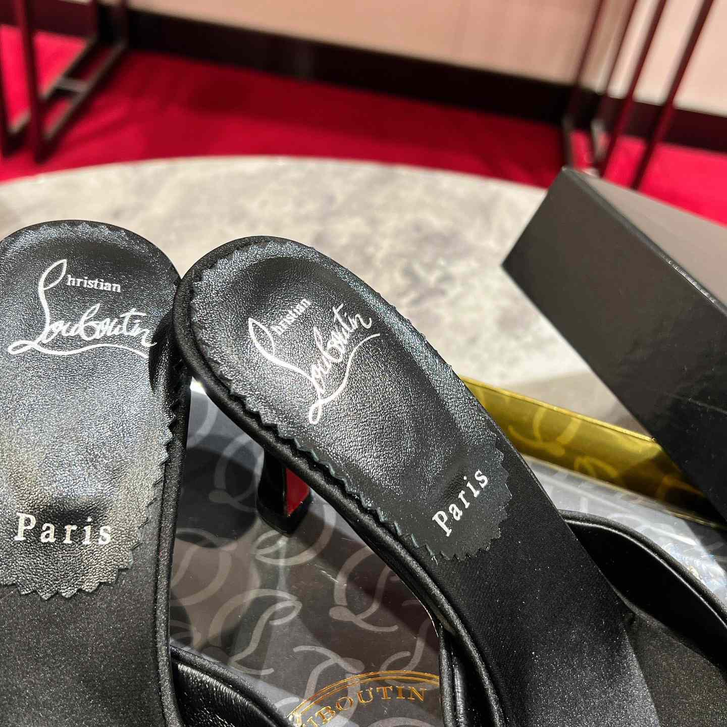Christian Louboutin Degraqueen 85mm Mules Sandals  - FashionPlug
