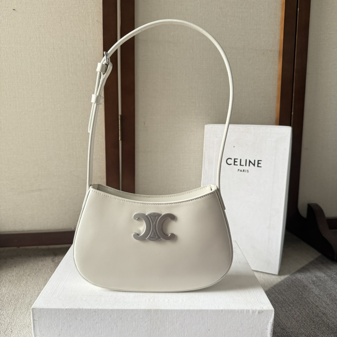 Celine Medium Tilly Bag In Shiny Calfskin  - FashionPlug